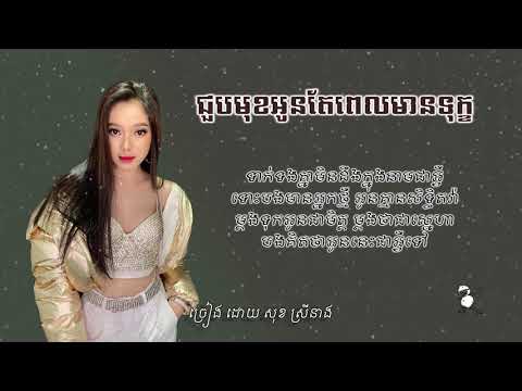 Sok Sreyneang សុខ ស្រីនាង - ជួបមុខអូនតែពេលមានទុក្ខ Joub muk oun te pel mean tuk (Lyric Video)