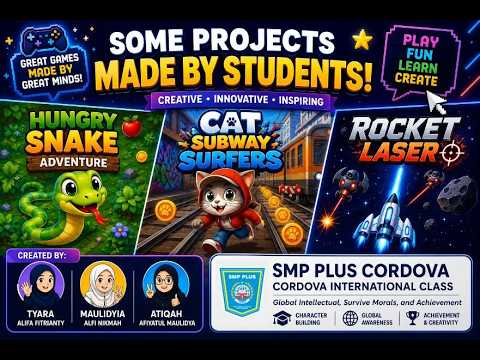 Scratch Mini Project (Hungry Snake Adventure, Cat Subway Surfers, and Rocket Laser)