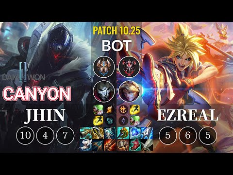 DWG Canyon Jhin vs Ezreal Bot - KR Patch 10.25