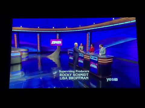 Jeopardy short end credit roll, Sarah Jett Rayburn Day 2 (4/27/20)