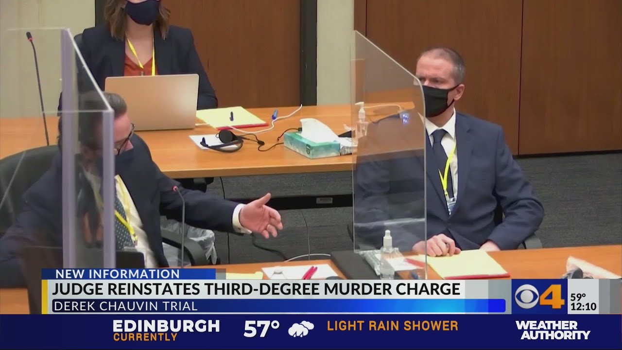 Judge reinstates 3rd-degree murder charge for Derek Chauvin over Floyd’s death