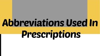 You need to Know these in your lifetime😱 - common abbreviations used in prescription#short#shorts