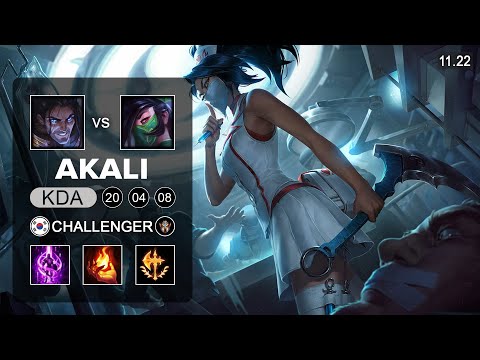 Akali Mid vs Sylas - KR Challenger - Season 11 Patch 11.22