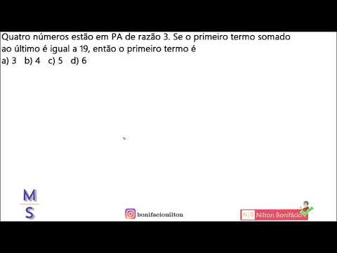 QUESTÃO DE CONCURSO ENVOLVENDO PROGRESSÃO ARITMÉTICA. (P.A)
