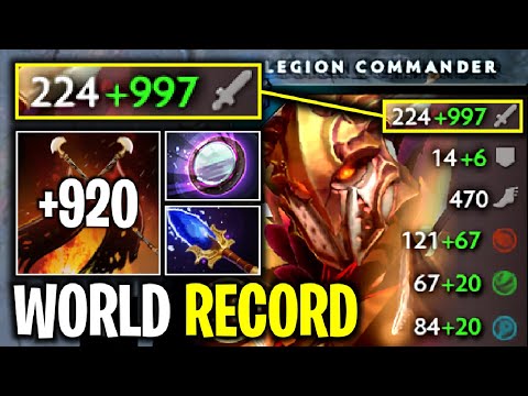 WORLD RECORD..!! +920 Duel Damage Legion Commander Mirror Shield Comeback 7.27 | Dota 2