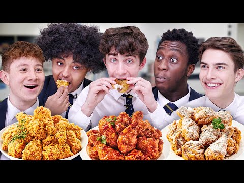 British High Schoolers try Korean Chicken for the First Time!