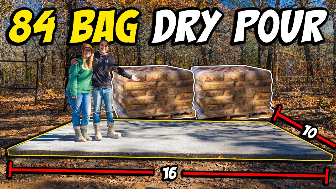 SECRET to Pouring 4 Inch Thick CONCRETE SLABS with Ease! - DIY Dry Pour