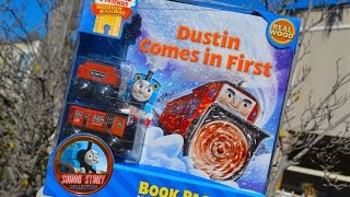 Thomas &amp; Friends: DUSTIN COMES IN FIRST Book Pack - 2016 Wooden Railway Toy Train Review