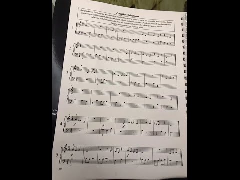 Deşifre çalışmaları - Müzikte Deşifre - Piyano metodu