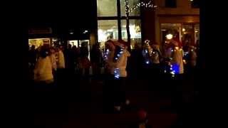 preview picture of video 'Parade of Lights 2012 Corning West High School marching band'