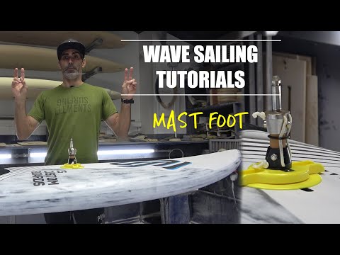 Where to place the mast foot on a wave board. ¿To the front or to the back?