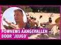 Belgische Jongeren Misdragen Zich En Trappen Cameraman