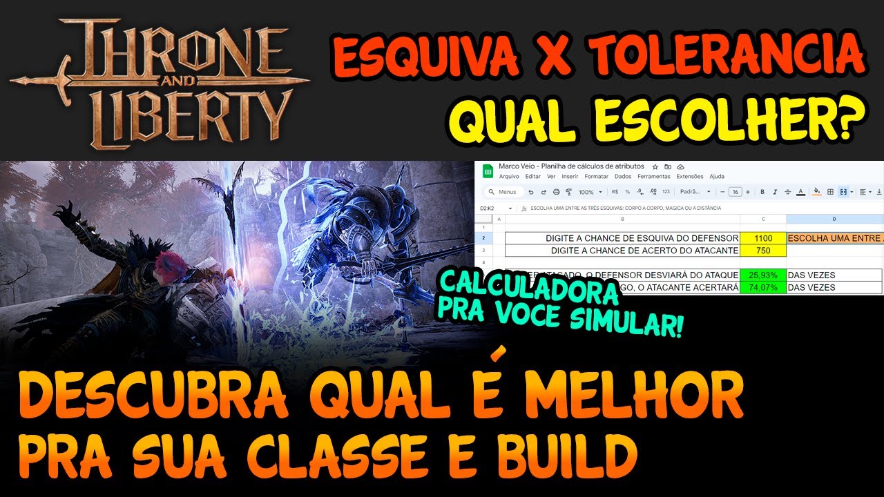 ESQUIVA x TOLERÂNCIA: ESCOLHA A MELHOR PARA SUA CLASSE - MARCO VEIO THRONE AND LIBERTY