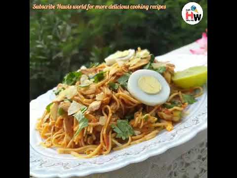 Stir fry Noodles local style | Fry Khawsa recipe by Hawis world