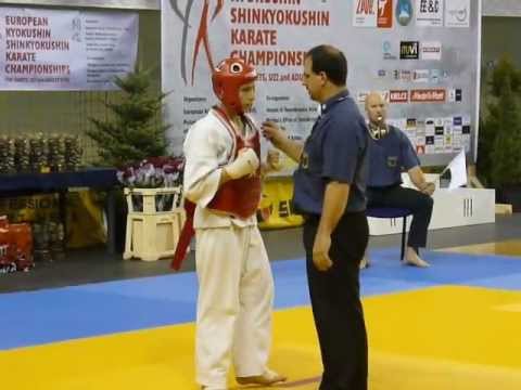 EUROPEAN KYOKUSHIN SHINKYOKUSHIN  KARATE CHAMPIONSHIPS 2012 KIELCE, POLAND - Cadet Kumite First day