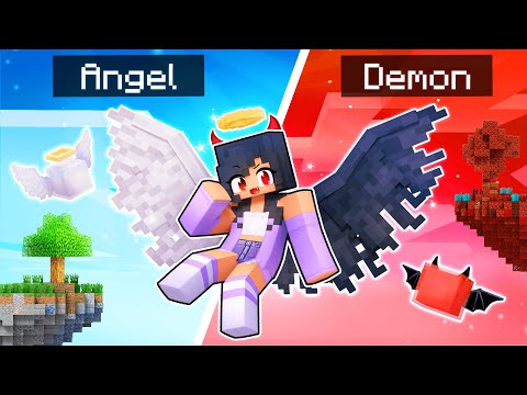 Playing Minecraft As A Half ANGEL Half DEMON!