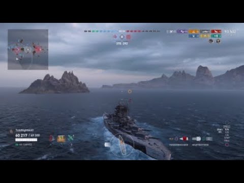 World of Warships: Legends - Tirpitz - 160k damage, 3400 Base XP, 127 Secondary Hits & 2 kills