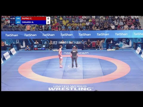 Semi Final • U17 GR 80Kg • Eleftherios PAPPAS (GRE) vs. Mikhail SHKARIN (AIN)