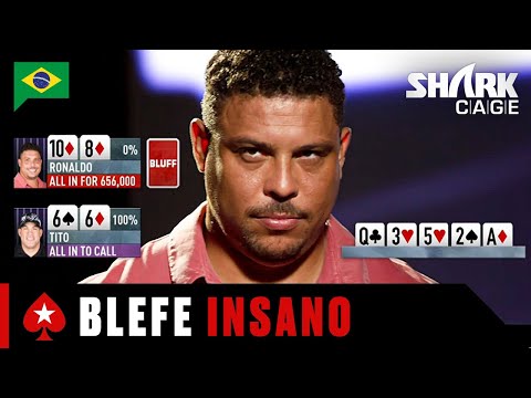 Ronaldo's INSANE BLUFF ♠️ The Best of the Shark Cage ♠️ PokerStars Brazil