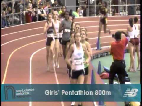 Girls 800m Pentathlon Heat 2 - New Balance Indoor Nationals 2011