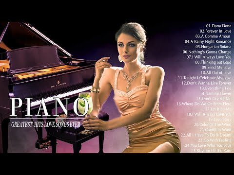 The Most Beautiful Piano Love Songs Of All Time - Best Relaxing Piano Instrumental Music Hits
