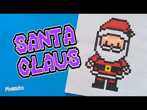 HOW TO DRAW SANTA CLAUS STEP BY STEP IN PIXEL ART - PIXELATED