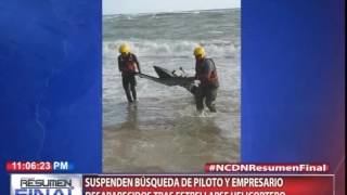 Suspenden búsqueda de piloto y empresario desaparecidos tras estrellarse helicóptero