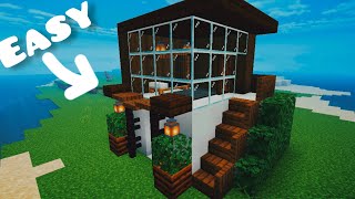 Minecraft: Small Modern House | How to build   an Easy Modern House Tutorial #4