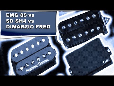 Comparison of 3 bridge pickups : Dimarzio fred, sh4 jeff beck and Emg 85, legato and improvisation