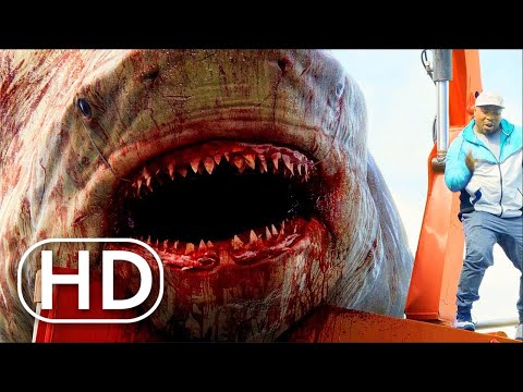 Megalodon Jumps Out Of Water Scene: The Meg Movie Clip