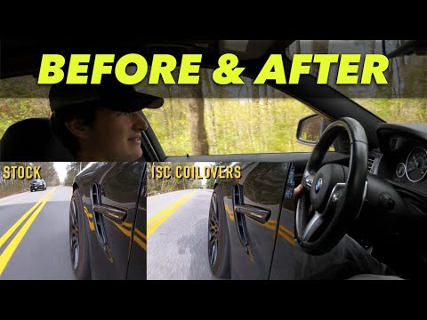 Your Car Before & After Coilovers // BMW Adaptive M Suspension VS. ISC N1 Coilovers