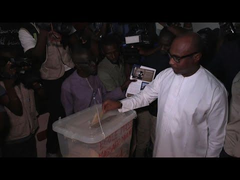 Opposition coalition chief Barthelemy Dias votes in parliamentary elections | AFP