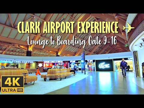 Clark International Airport walking tour (CRK) – From Lounge to Gate 9–16 | Airport Tour 4K