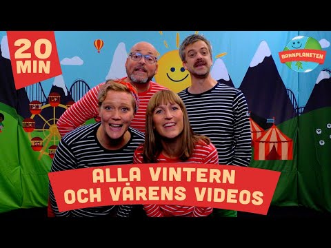 Kompisbandet - Alla vintern och vårens videos, Baby haj, Mitt i djungeln etc.