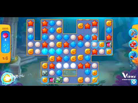 Fishdom. 8896 level no boosters and diamonds. 14 moves