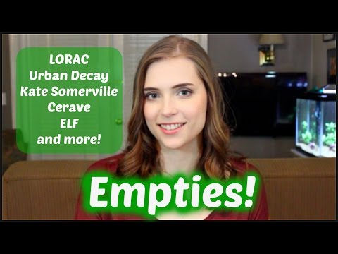 Beauty Empties! LORAC, Kate Somerville, ELF, Ole Henriksen, Urban Decay, Revlon, and more! Video