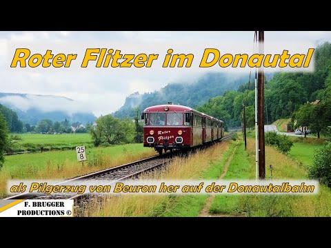 Roter Flitzer auf Pilgerfahrt | Schienenbus auf der Donautalbahn | VT 98 in Beuron bzw. Sigmaringen