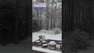 Residents In Richmond, Virginia, Are Experiencing Beautiful Winter Weather Today As Light Snow Falls