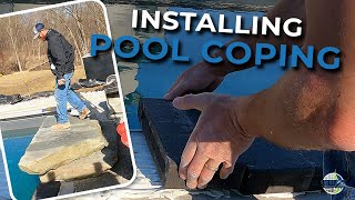 Installing Pool Coping and Jumping Rock on a Fiber