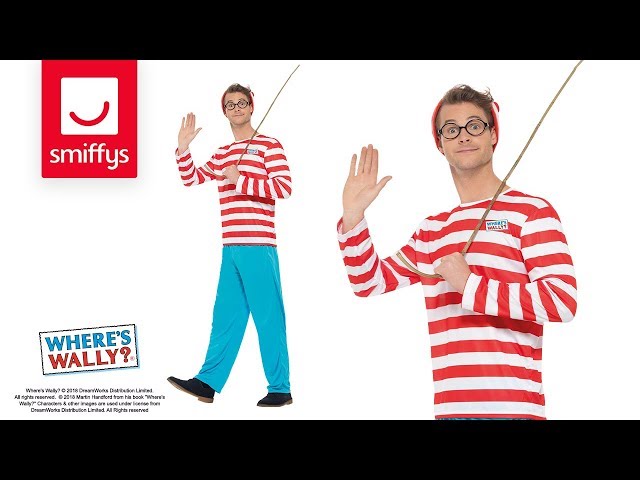 Vídeo relacionado con Smiffys ¿Dónde está Wally? Disfraz, Rojo y blanco, con camiseta, pantalones, sombrero y gafas Halloween, Carnaval