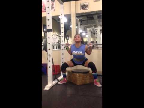 Box Squats with Average Bands