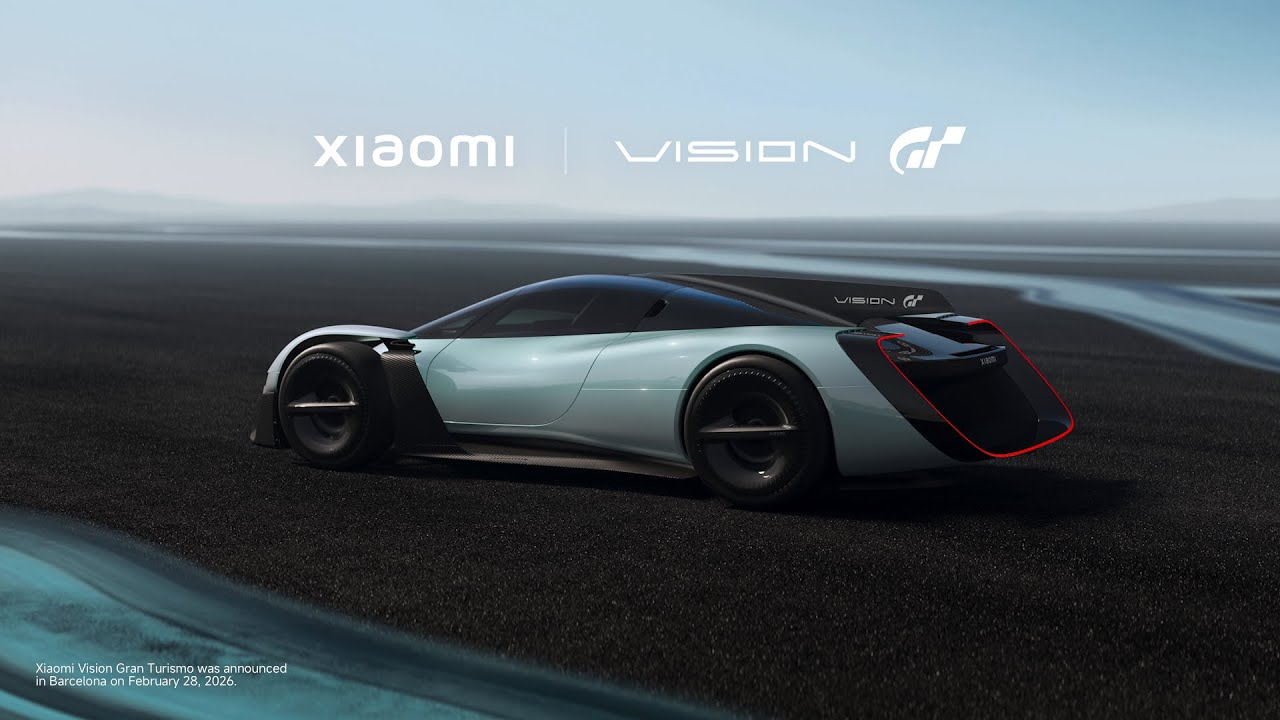 Xiaomi Vision Gran Turismo concept car revealed at MWC 2026 in Barcelona, a 1,900 hp electric hypercar for Gran Turismo 7