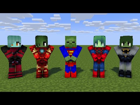 MONSTER SCHOOL : WALKER DANCE MEME SUPER HERO ZOMBIE FAMILY - MINECRAFT ANIMATION