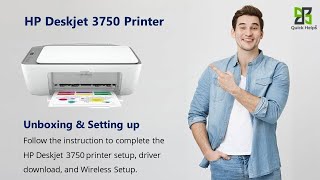HP Deskjet 3750 printer setup | Unbox HP Deskjet 3750 printer | Wi-Fi setup