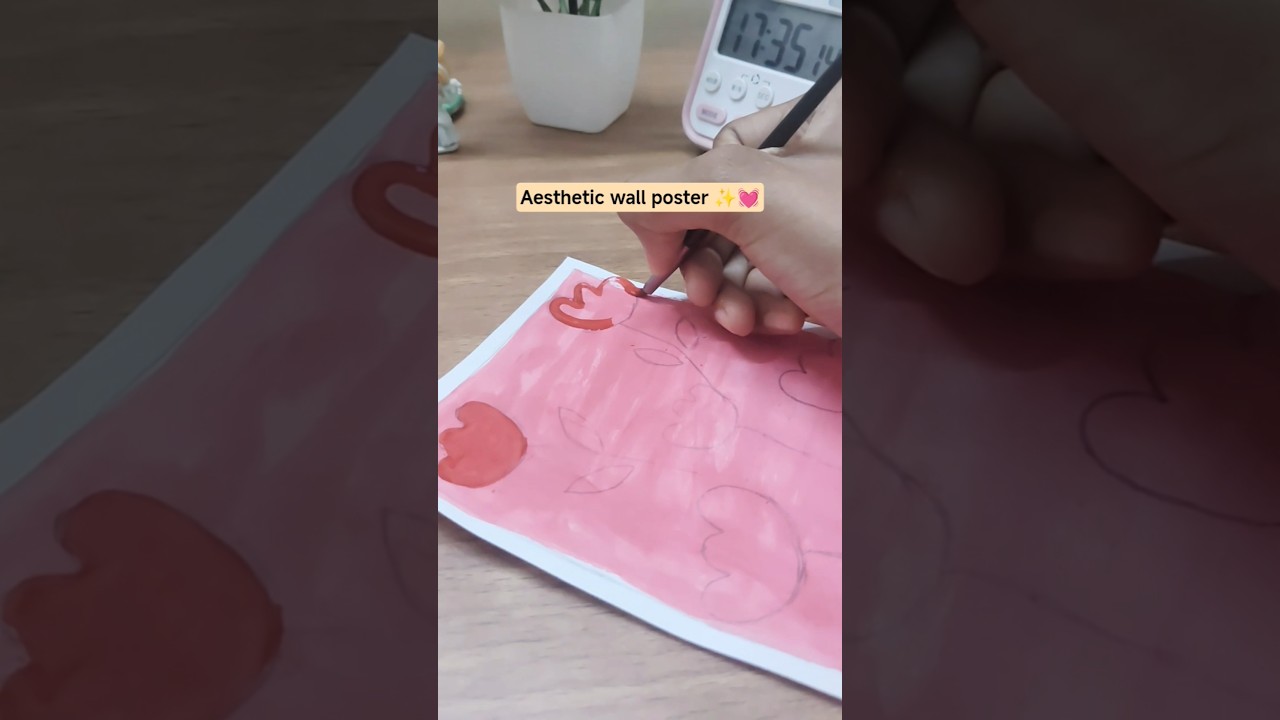 Diy aesthetic wall poster ✨💓💌##diy #art #aesthetic #best #viral #music #toptrending