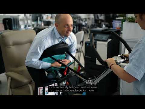 Our therapists get hands on with the Kera sit2sit Hoist: The NEW category of transfer hoists.
