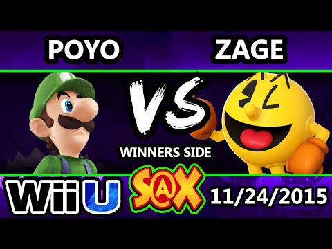 S@X 125 - Poyo (Luigi) Vs. Zage (Pac-Man) SSB4 Tournament - Smash Wii U - Smash 4