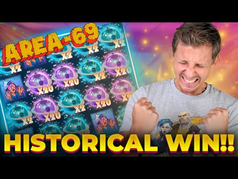 MY BIGGEST SLOT WIN ON AREA-69!! (HISTORICAL MEGA WIN) 🛸👽