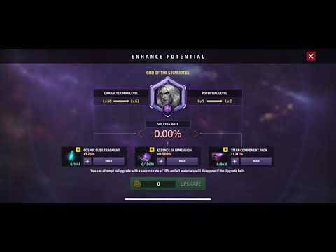 Knull rank up level 60 to 70 marvel future fight 20 odin build