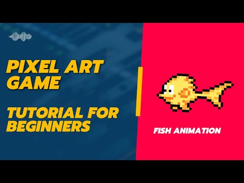 [how to make pixel art]  - Fish Animation - Tutorial for Beginners